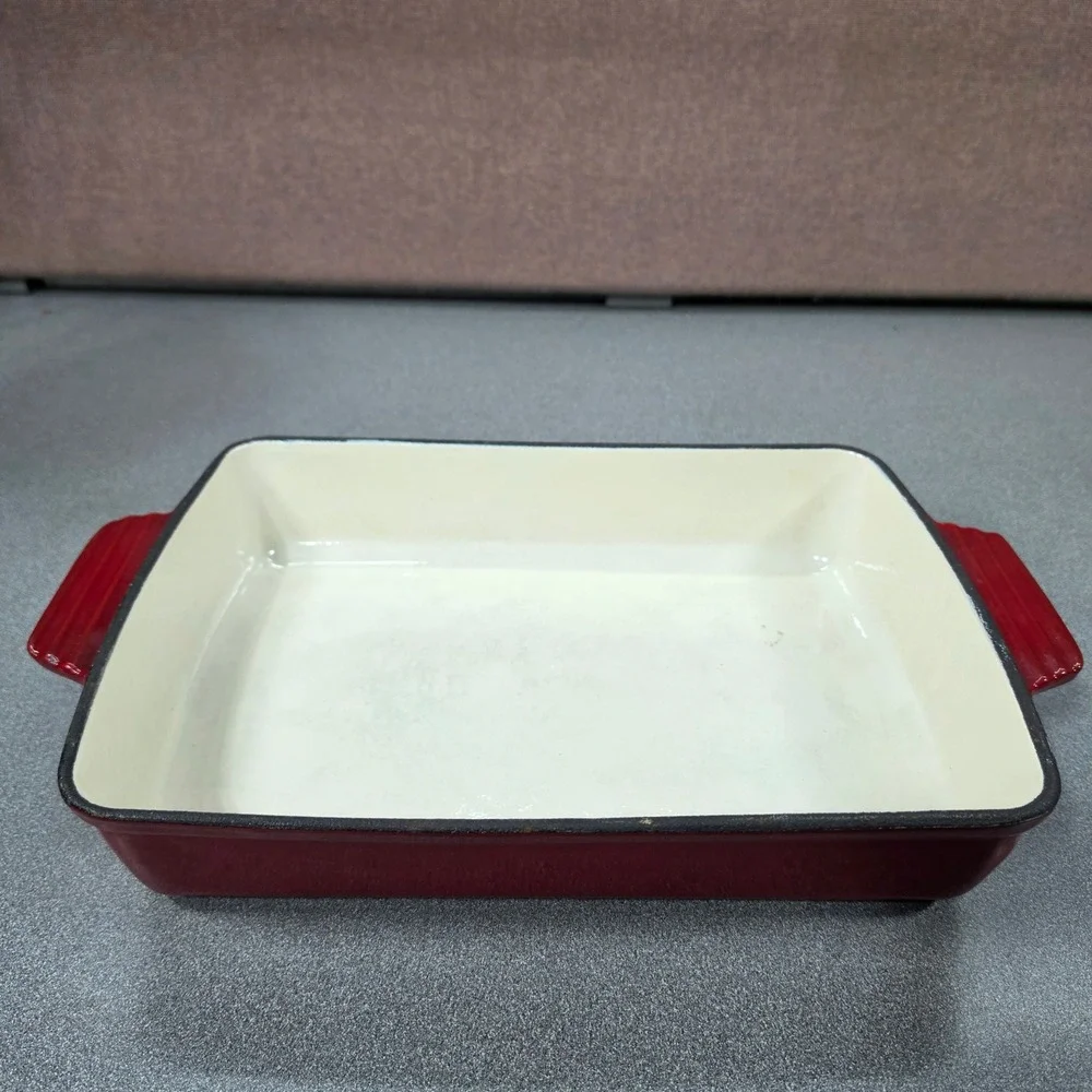 Crofton Enameled Cast Iron Pan 9x12 Red Roaster Excellent Rectangular